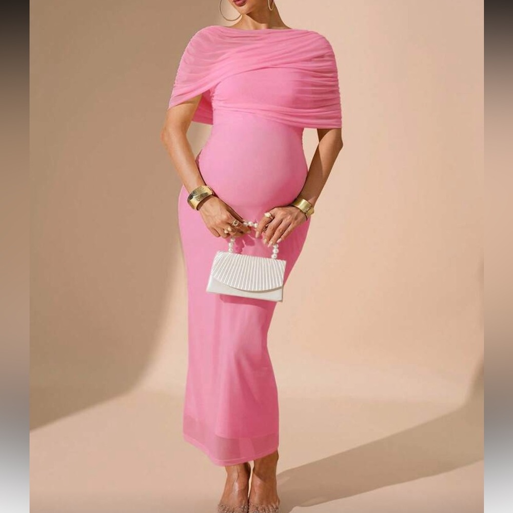 SHEIN Pink Off-Shoulder Dress